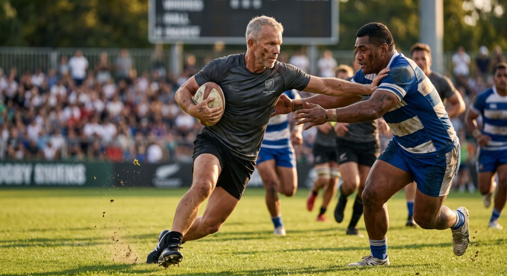 Aktiivinen urheilija ja valmentaja rugbykentällä